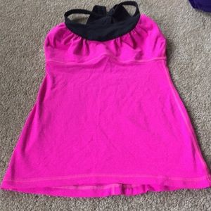 ❌SOLD❌ Size 6 pink and black Lulu tank